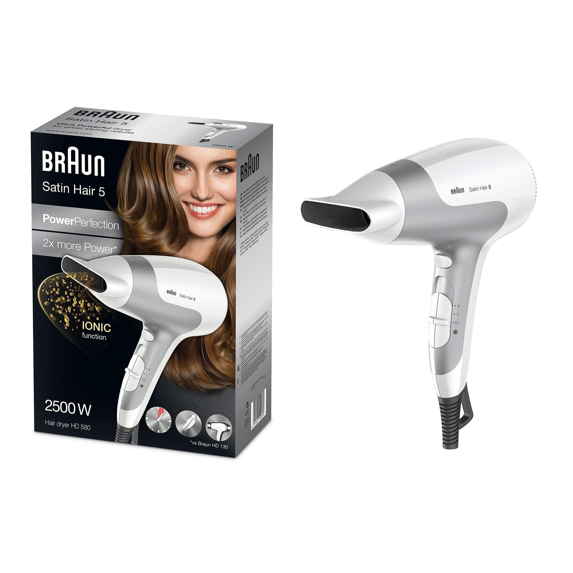 Braun Satin Hair 5 Powerperfect Hair Dryer With Ionic Technology- Hd580
