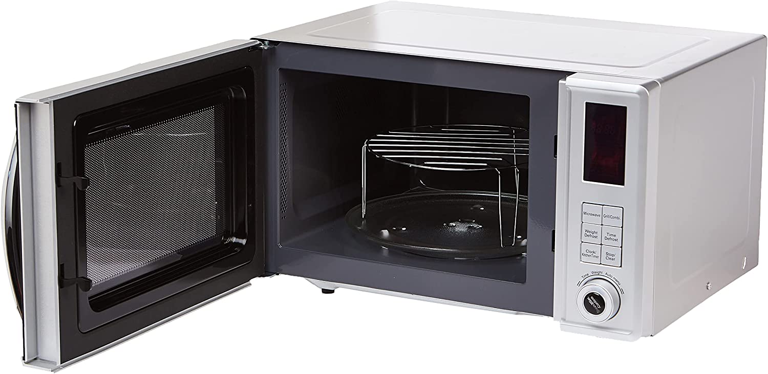 BLACK+DECKER 23L 800W Digital Microwave With Grill Silver  23 ل فرن ميكرويف رقمي بشواية من بلاك اند ديكر