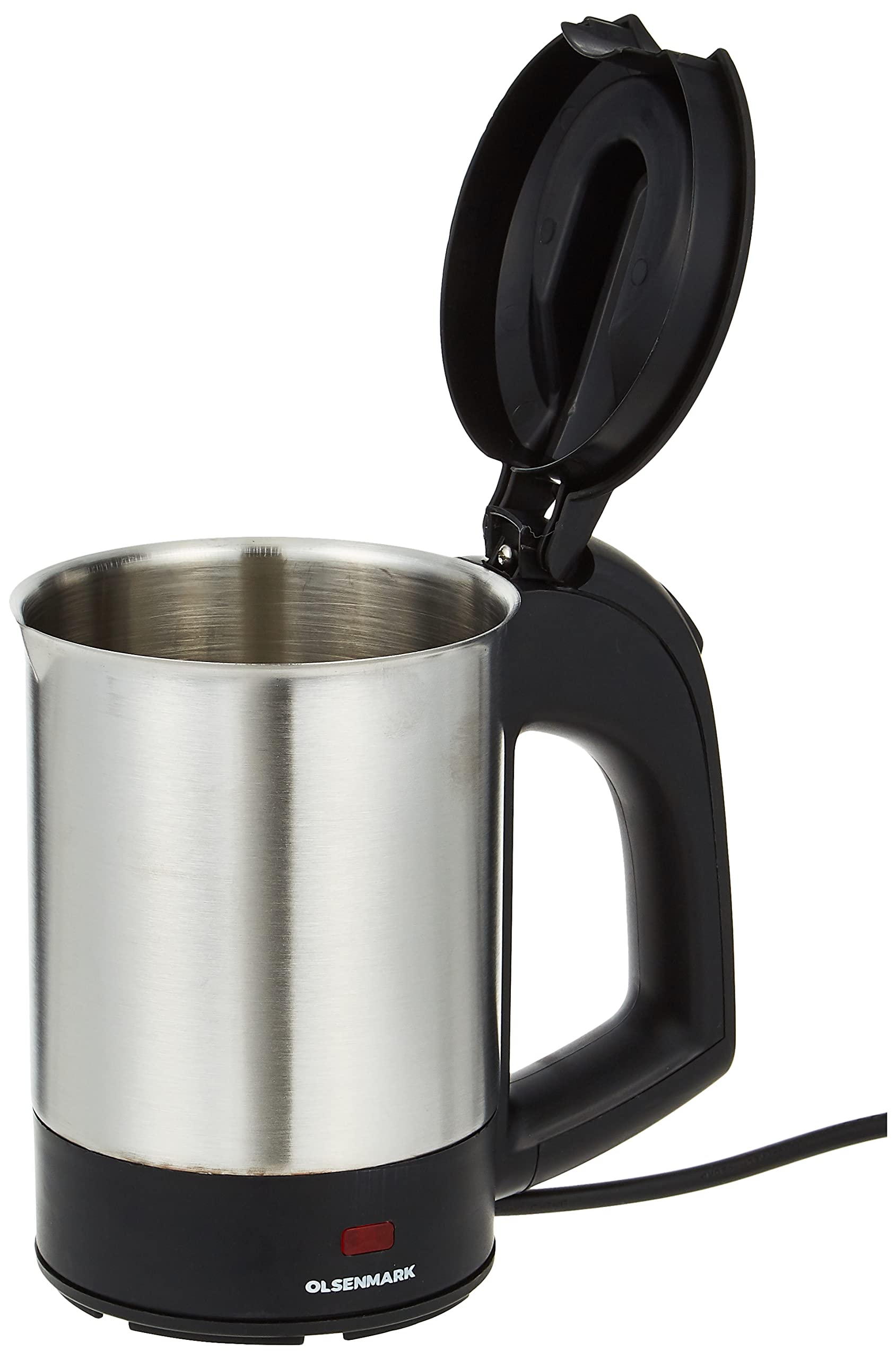 Olsenmark Electric Kettle, 0.5L Auto Shutoff On Boiling Safety Lock غلاية كهربائية من الستانلس ستيل من اولسينمارك، 0.5 لتر