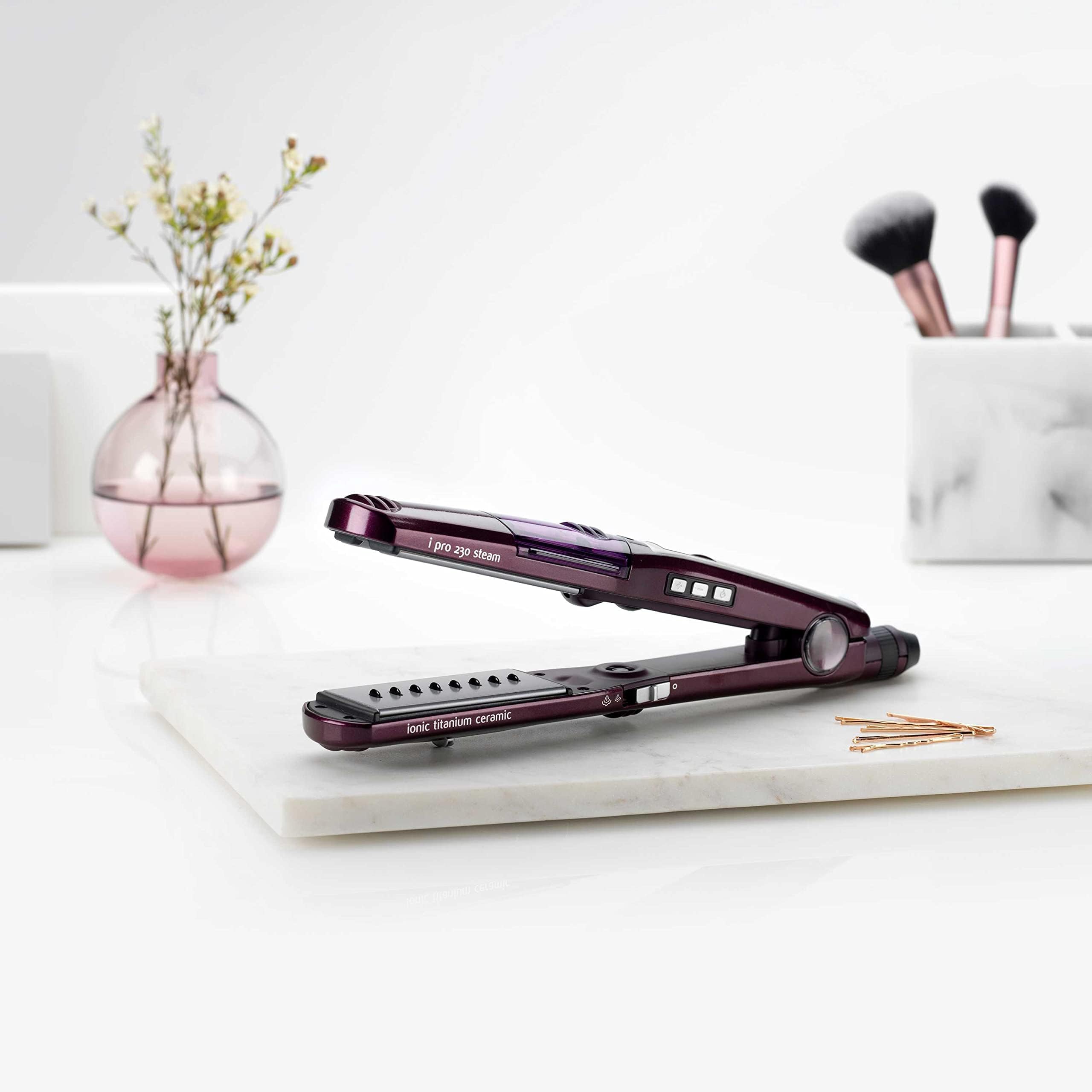 BaByliss 369 Hair Straightener| Nano Titanium Ceramic Coating: Soft And Strong.| High-performance Heating Up To 230°c | Ceramic Plates For Smooth And Shiny Results | ST395SDE(Purple), One Size