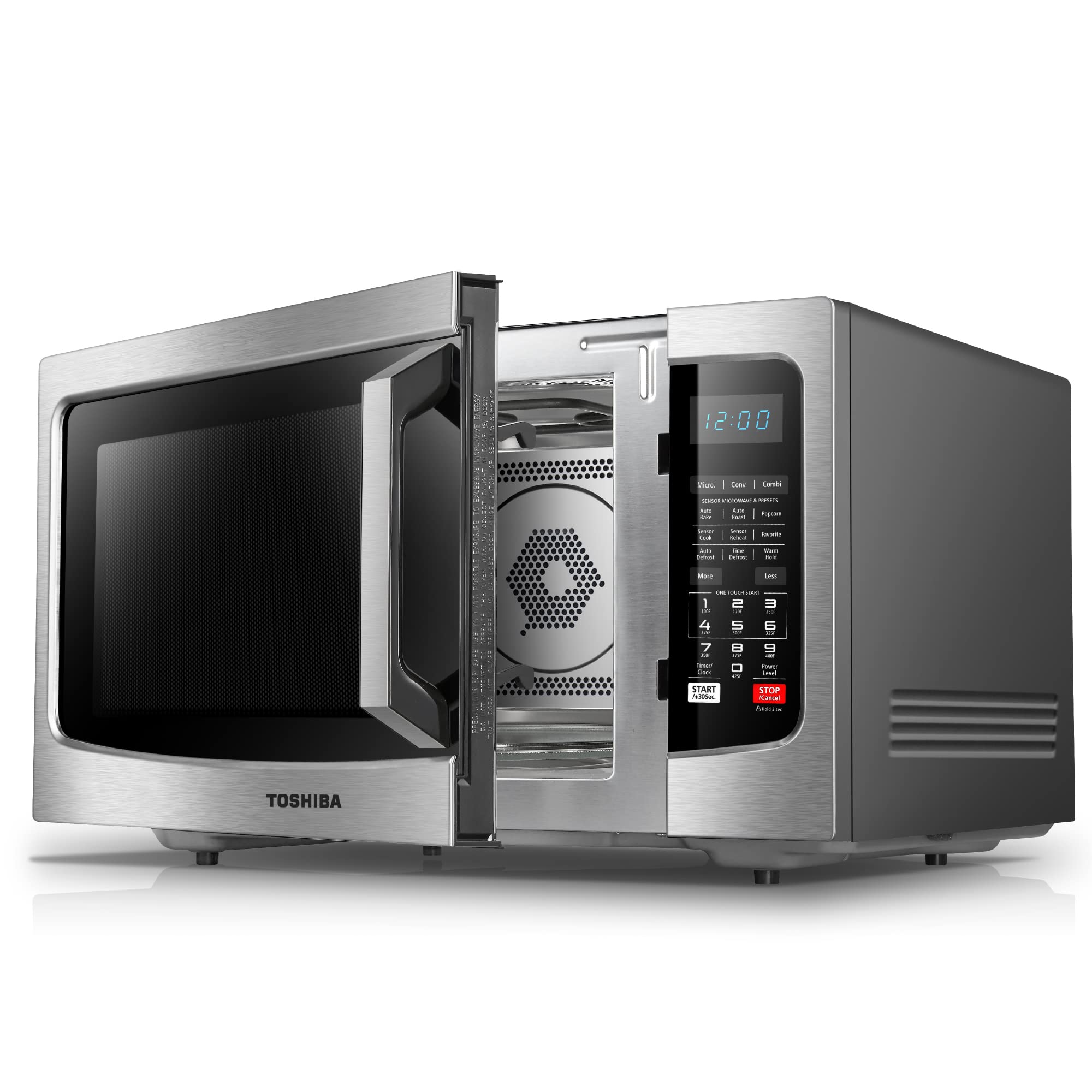 TOSHIBA , 2500 Watts, Convection Microwave Oven, 10 Auto Cook Menu, 11 Power Level, Membrane Control,Black, 42 Liters (without cartoon)  توشيبا فرن ميكروويف حراري بسعة 42 لتر، 2500 واط، 10 قائمة طهي تلقائية، 11 مستوى طاقة، تحكم في الغشاء