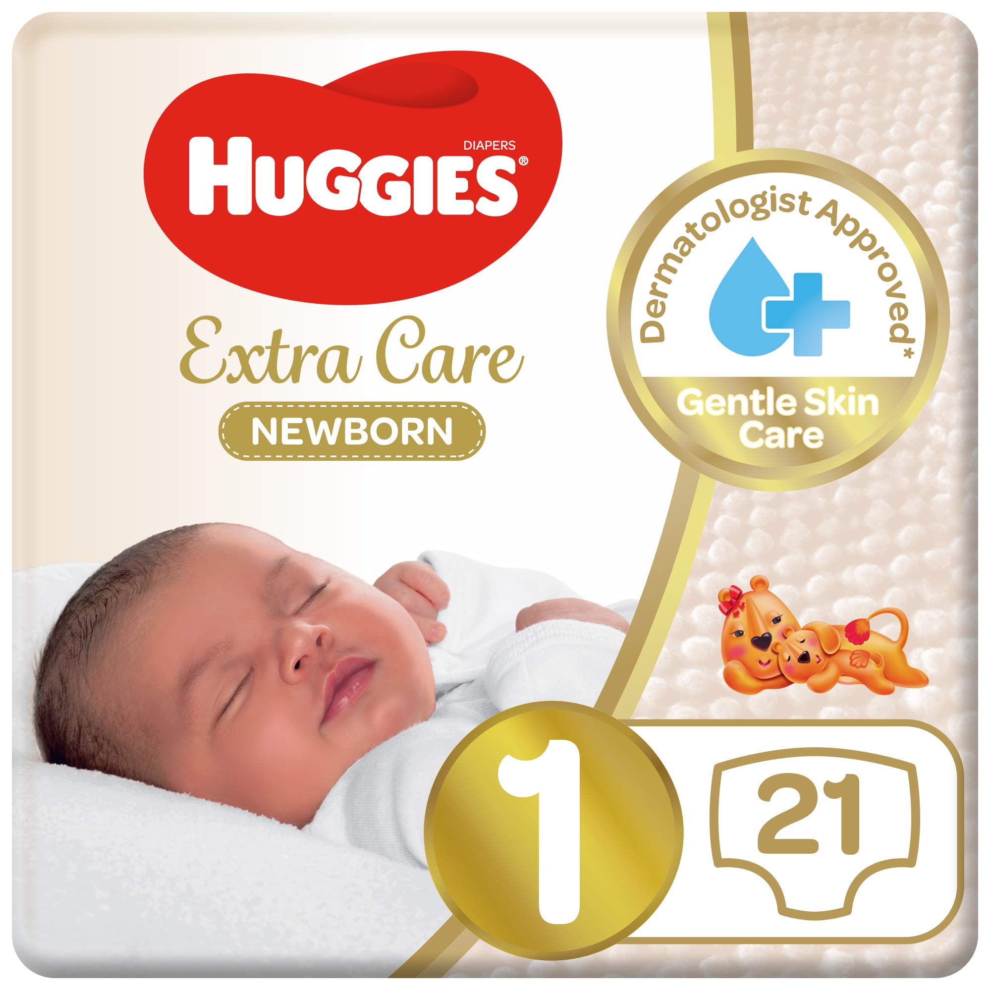 Huggies New Born Size 1 Carry Up to 5kg 21pcs هجيز ، حفاظ نيو بورن سيغنت, للمولود الجديد, مقاس 1 21 حفاظ