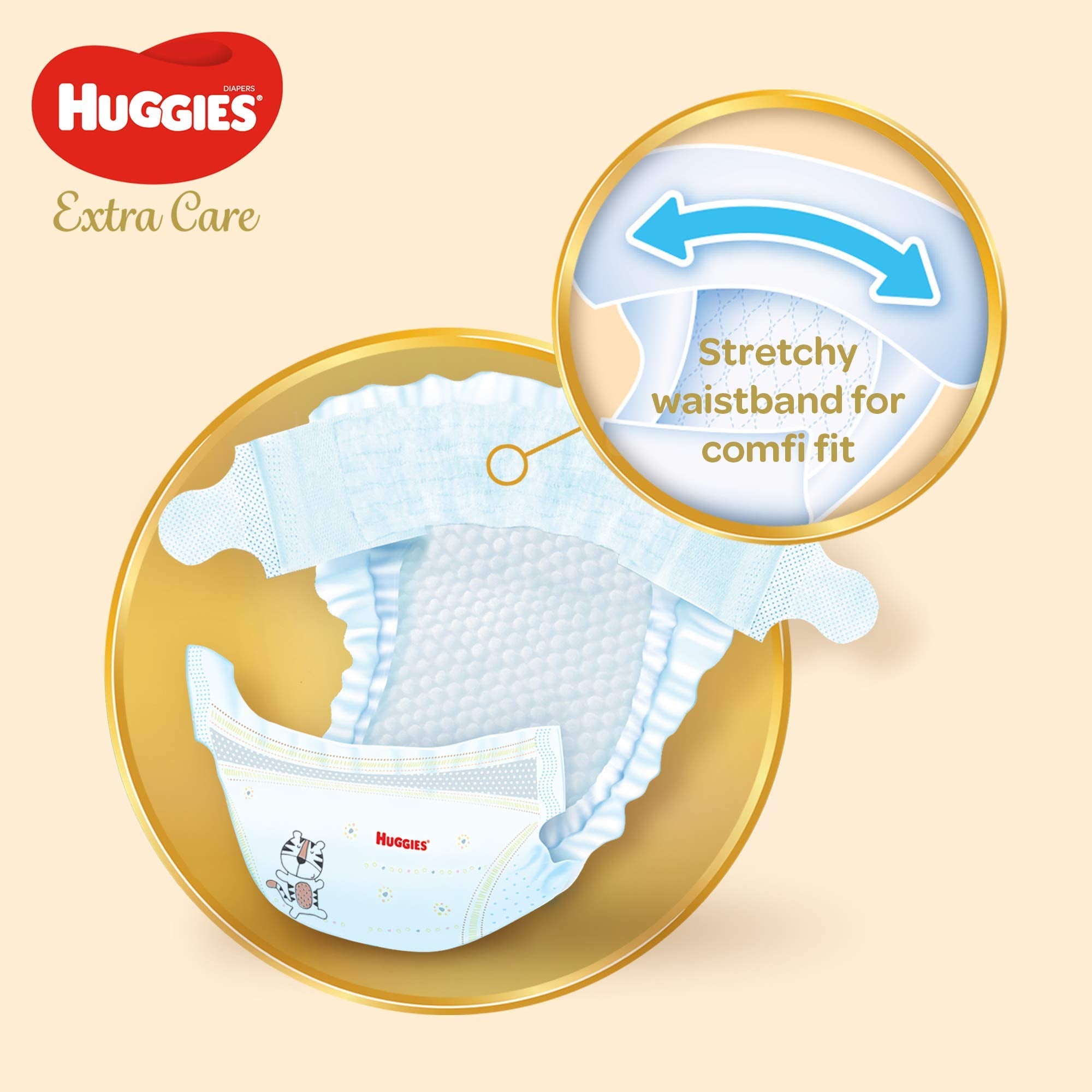 Huggies Extra Care, Size 4+, 10 -16 kg, Twin Jumbo Pack, 128 Diapers