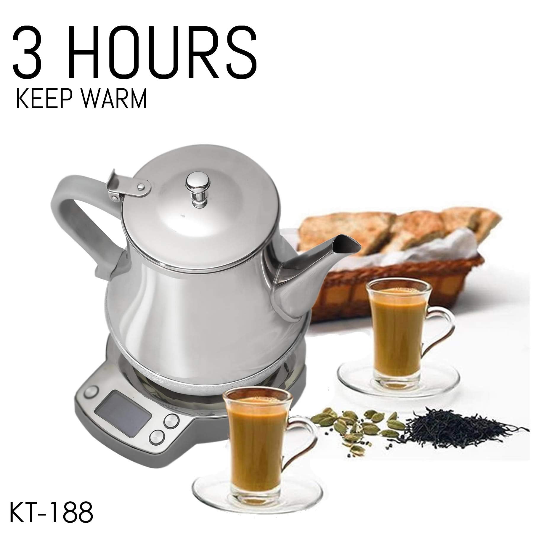 Crownline Karak Tea Maker Kt-188 Silver