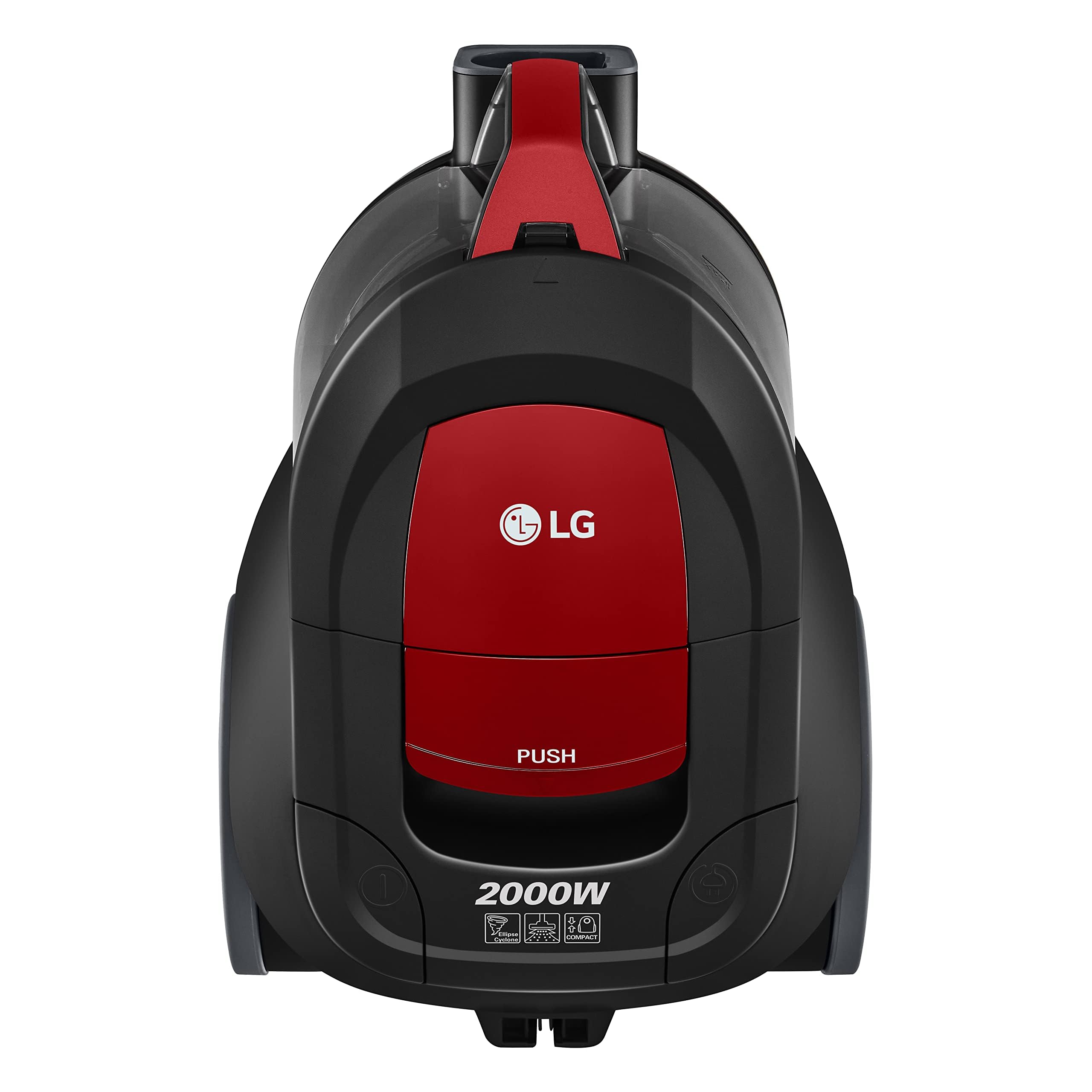 LG Bagless Vacuum Cleaner, 1.3 Liter Dust Capacity, Long Lasting Suction Power, 2000 Watt, Pearl Sparkle Red إل جي مكنسة كهربائية بدون كيس سعة 1.3 لتر من الغبار، قوة شفط تدوم طويلا، 2000 واط، احمر لؤلؤي