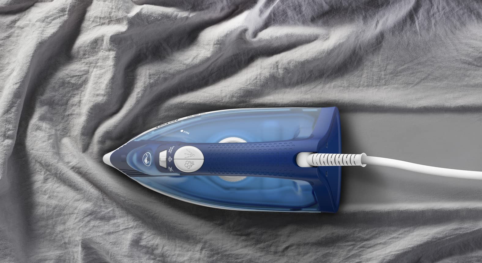 Tefal Easy Steam, Steam Iron, Non-stick, Anti-scale, 220 ml, 1200 Watts, Blue تيفال مكواة بخار ايزي ستيم، غير لاصقة، مضادة للتقشر، 220 مل، 1200 واط