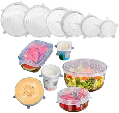 Silicone Stretch Lids 6 Pack Suction Lid