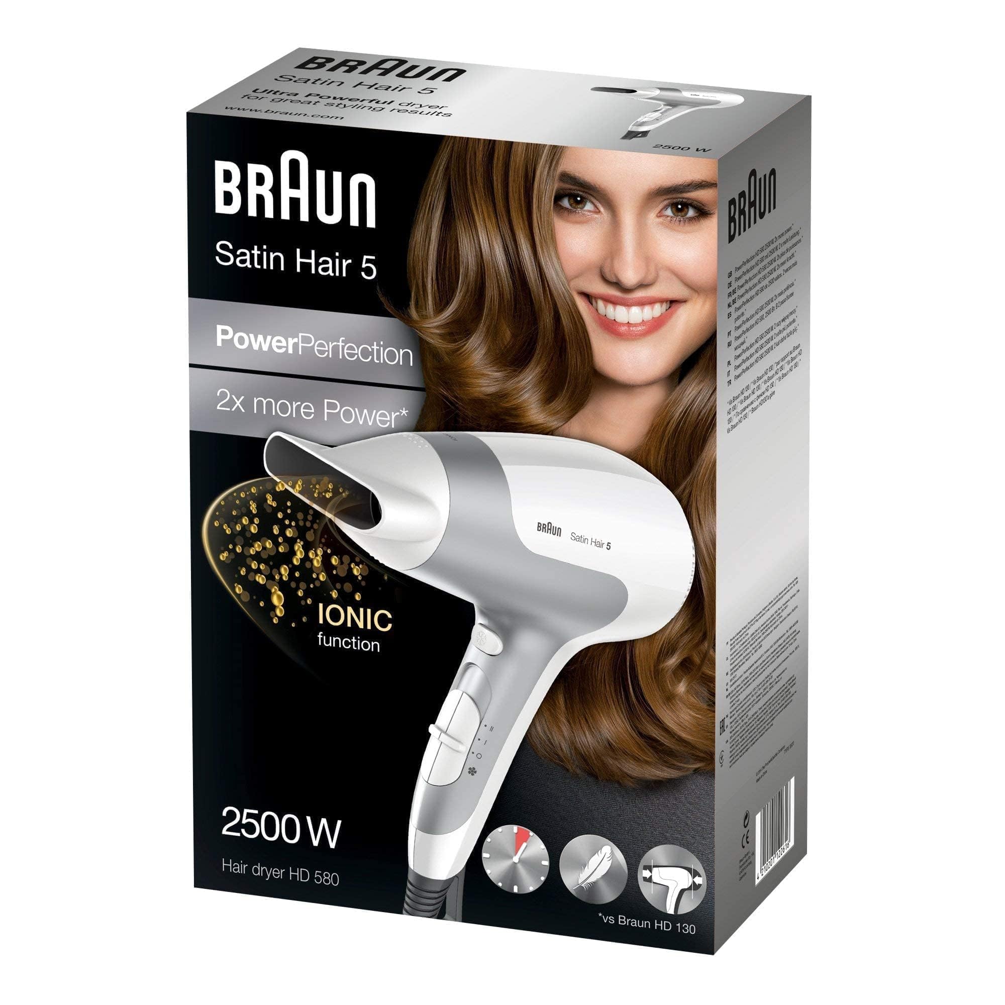 Braun Satin Hair 5 Powerperfect Hair Dryer With Ionic Technology- Hd580