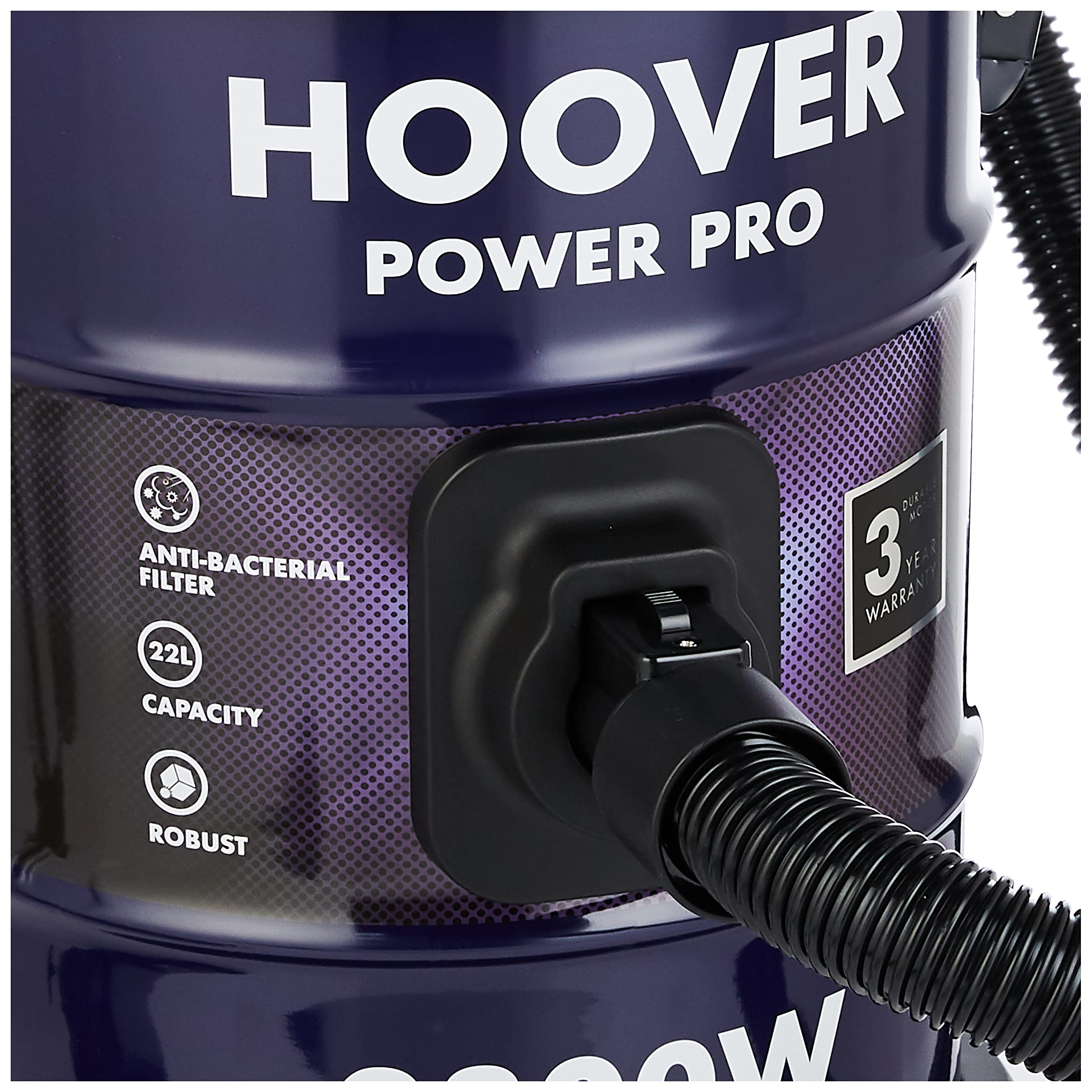 Hoover Power Pro Drum Vacuum Cleaner 22 Litre XL Large Capacity, 2300W مكنسة كهربائية هوفر 2300 واط باور برو تانك - ارجواني