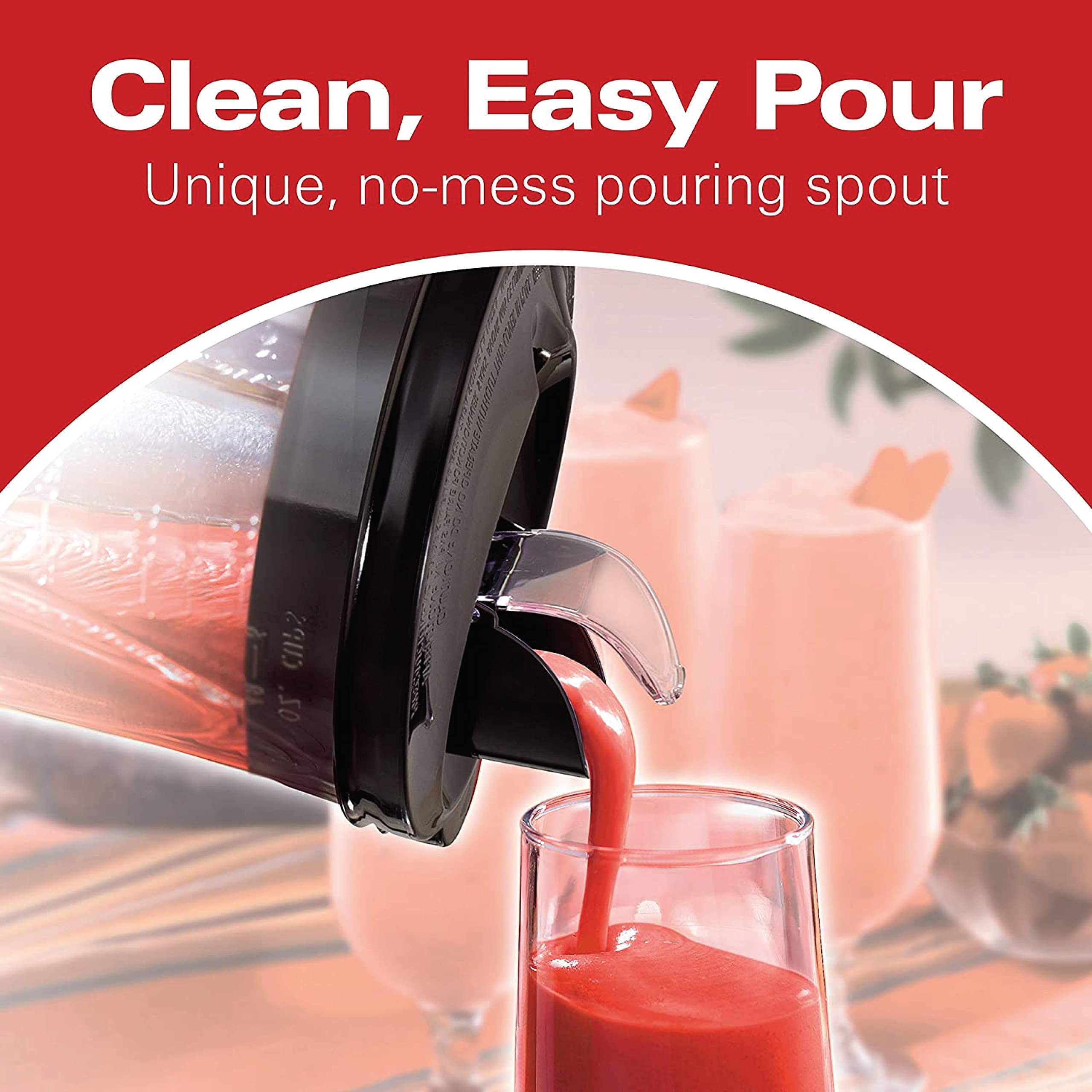 Hamilton Beach 1.4L Multiblend Blender With 12 Functions For Puree, Crush Ice هاملتون بيتش خلاط متعدد الخلطات سعة 1.4 لتر مع 12 وظيفة للهرس وسحق الثلج والمخفوق والسموذي