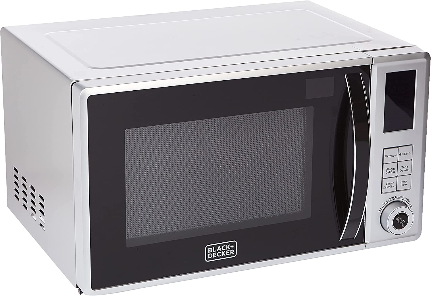 BLACK+DECKER 23L 800W Digital Microwave With Grill Silver 23L
