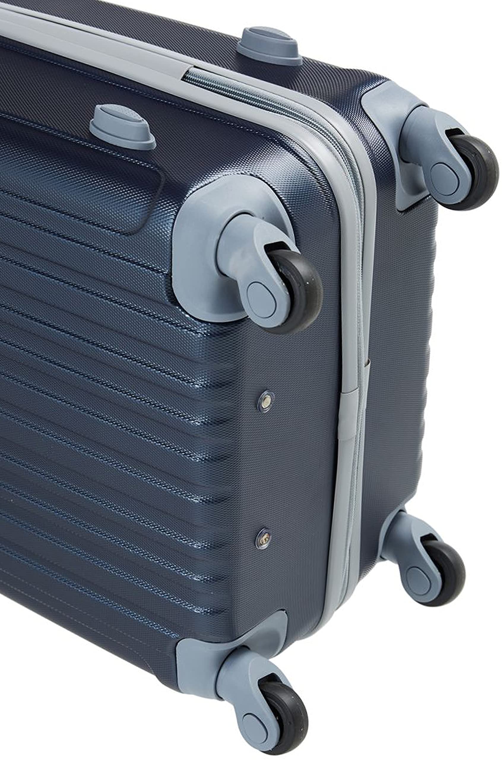 Senator Hard side Suitcase on Wheels Ultra Lightweight ABS Light Spinner Trolley Case with Spinner Wheels 4 - KH132 (20, Navy Blue) شنطة جانبية صلبة من سيناتور بعجلات خفيفة الوزن للغاية من مادة ABS مع عجلات دوارة 4