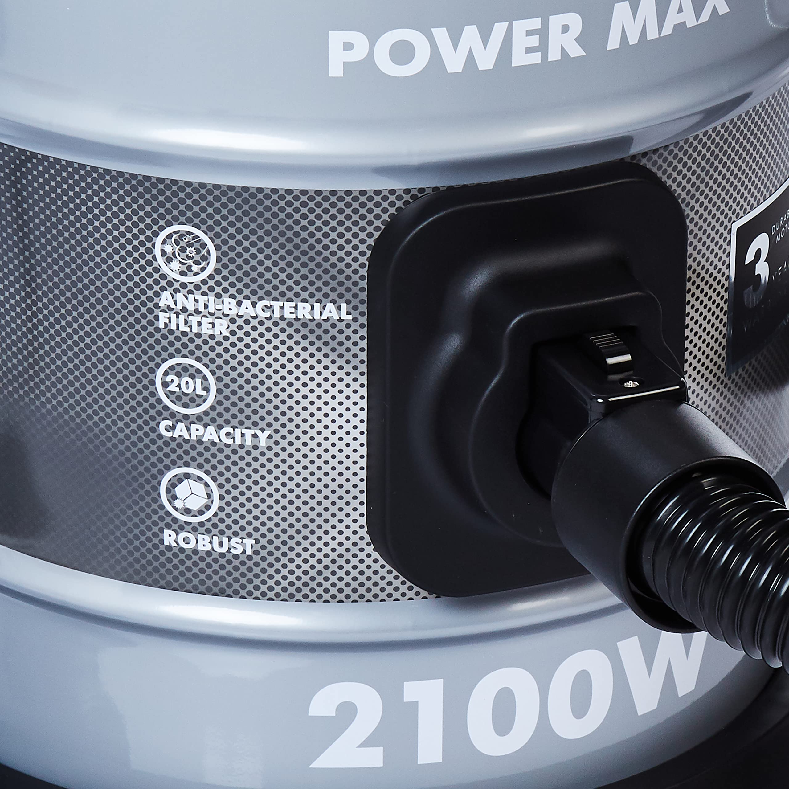 Hoover Power Max Drum Vacuum Cleaner 20 Litre Capacity, Large Capacity, 2100W  مكنسة كهربائية هوفر 2100 واط باور ماكس تانك
