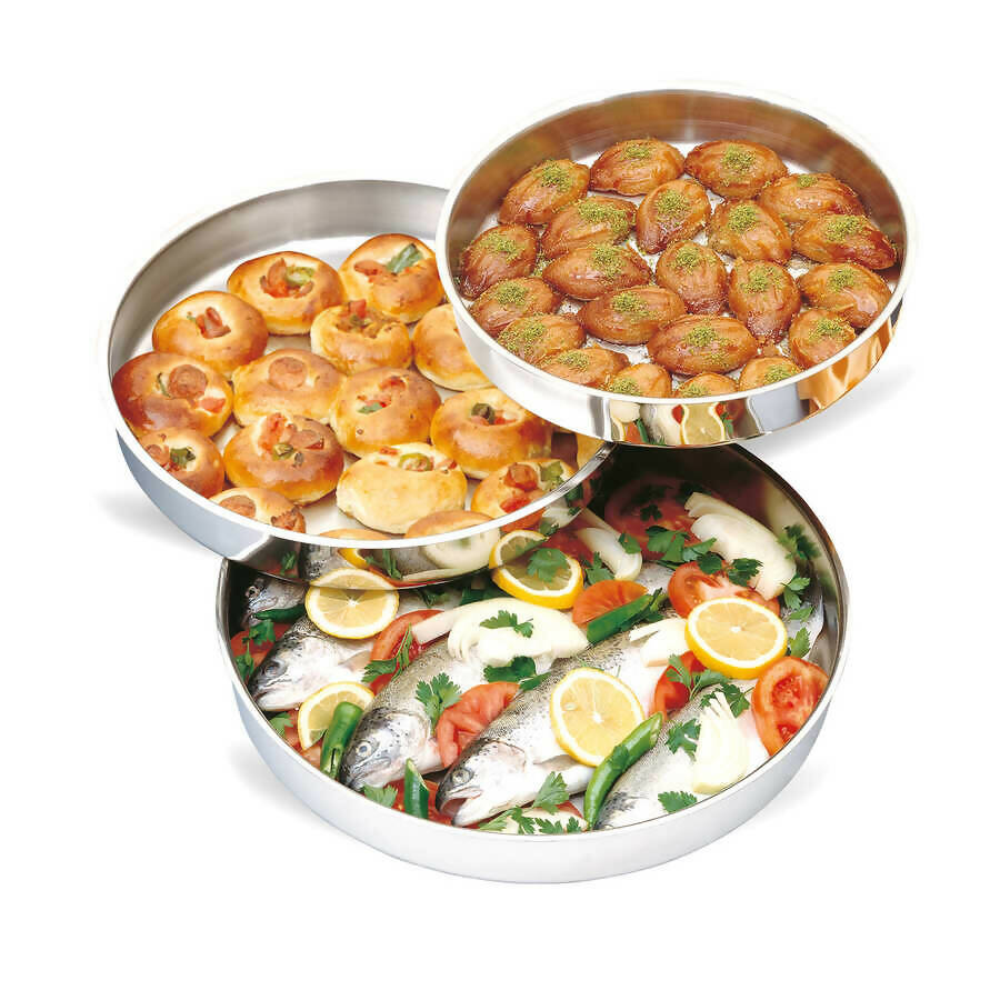 OMS-Stainless Steel Trays 3Pcs Set