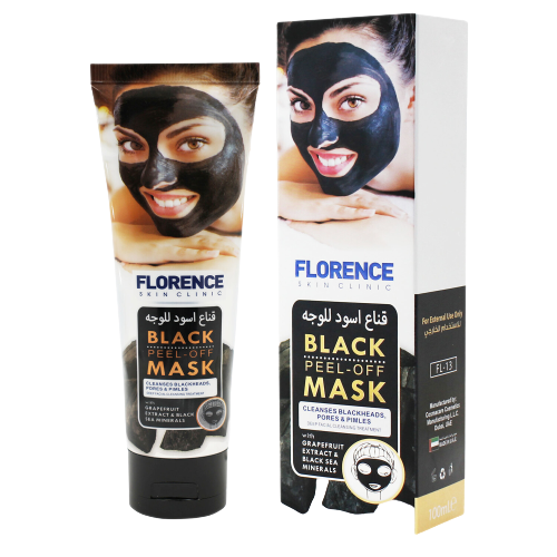 FLORENCE-Black Peel-off Mask with Sea Minerals & oil Grapefruit Extract 100ml