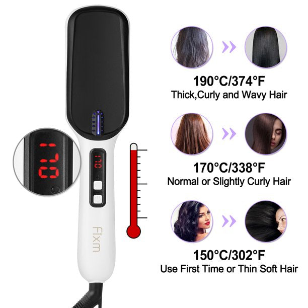 Ionic Hair Straightening Brush فرشاة تمليس الشعر
